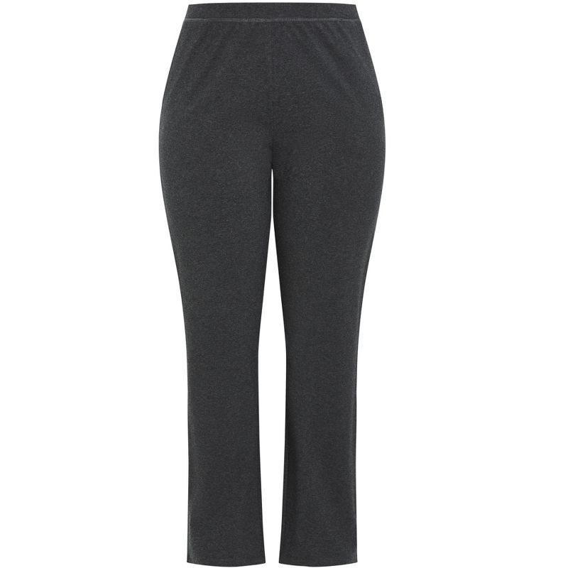 Women's Plus Size Supima® Active Pant Charcoal - tall | AVENUE, 3 of 4