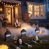 Yescom 15" Animated Halloween Tombstone & Half Skeleton with 6" Zombie Groundbreaker Black - 3 of 4