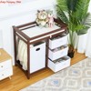 Wooden Baby Changing Table, Diaper Changing Table, Infant Diaper Changing Station Dresser w/Laundry Hamper - 2 of 4