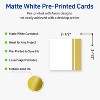 Avery Printable Square Cards, Gold Double-Dipped Edge, 2.5" x 2.5", Matte White Square Cards, Laser/Inkjet, 90ct, Great for Business Cards - 2 of 4