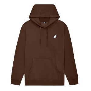 Dalix Ghost Embroidery Relaxed Hoodie Soft Fleece Sweatshirt Drawcord Fit Lounge Mens - 1 of 4
