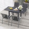 Tangkula Extendable Outdoor Dining Table 31.5 -63 Inches Patio Dining Table w/ All-weather Aluminum Frame Large Rectangular Table - 2 of 4