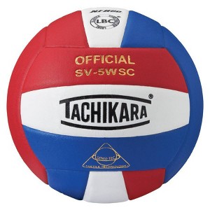 Tachikara SV5WSC Sensi Tec Microfiber Composite Volleyball - Scarlet/White/Royal Blue - 1 of 1
