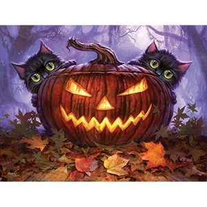 Sunsout Scardy Cats 300 pc  Halloween Jigsaw Puzzle 32700 - 1 of 4