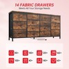 63" Wide Fabric TV Stand with 14 Drawers – Large Entertainment Center for 65-75 Inch TVs with Built-in Power Outlets, for Bedroom Closet Living Room - 4 of 4