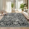 Faux Wool Modern Tiger Pattern Area Rug Ultra Thin Machine Washable Non Slip Stain Resistant Non Shedding Pet Friendly Floor Rug - 3 of 4