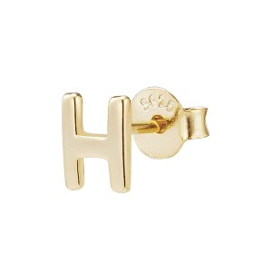 Adornia 14k Gold Vermeil .925 Sterling Silver Single Initial Stud Earring - 1 of 2