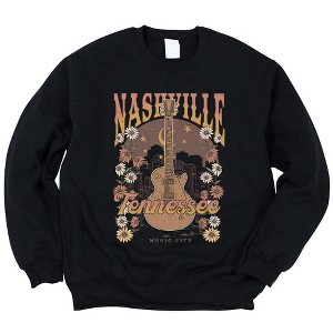 Simply Sage Market Women's Graphic Sweatshirt Nashville Tennessee Flowers - 1 of 2