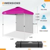 EAGLE PEAK 6.6x6.6 Pop Up Canopy Tent with One Sidewall, 8 Stakes and 4 Ropes - 2 of 4
