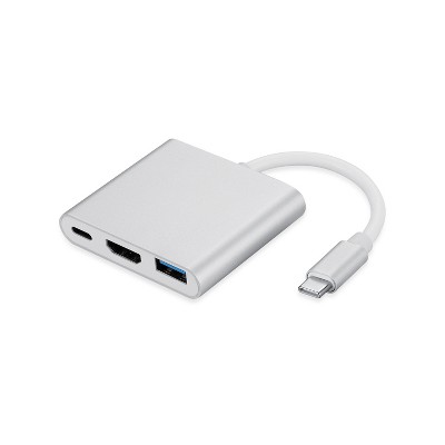 Dartwood 3-in-1 USB Type C Hub, Type C to HDMI Converter Adapter, 4K Multiport USB 3.0 + USB-C Port for MacBook, Chromebook, Nintendo Switch