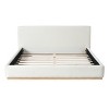 Modern Solid Wood Bed Frame with Headboard, Elegant Velvet Upholstered Platform Bed for Bedroom – The Pop Home - 2 of 4