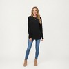 Anna-Kaci Women's Long Sleeve Crew Neck Top with Relaxed Fit and Soft Knit Fabric - 3 of 4