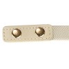 INSPIRE CHIC Women's Mirror Metal Gold Tone Plate Elastic Cinch Skinny Waist Belt - 2 of 4