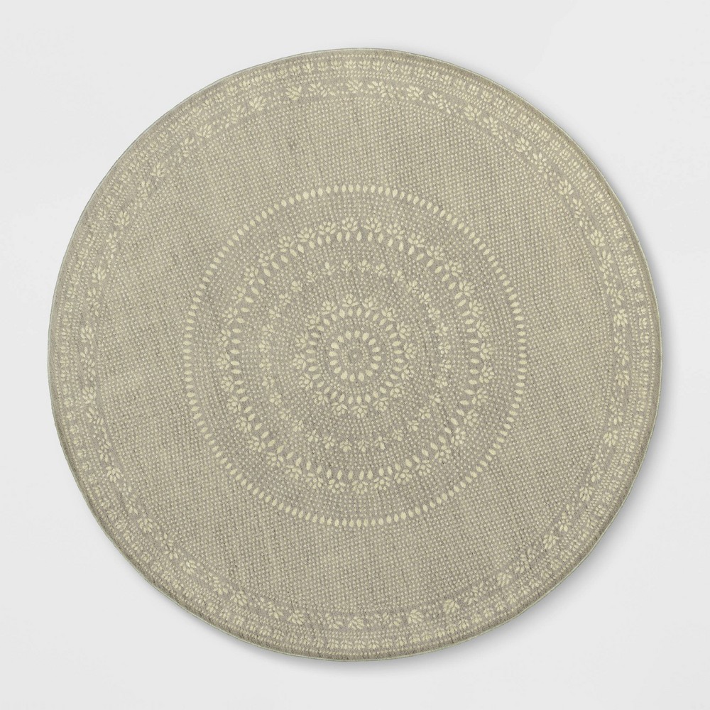 8' Round Butterfield Woven Novelty Area Rug Tan - Threshold™