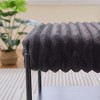 Sapphtopaz Ottoman Faux Fur Foot Stool with Metal Legs Modern Ottoman with Wooden Open Storage Shelf for Living Room, Bedroom, Entryway - 3 of 4