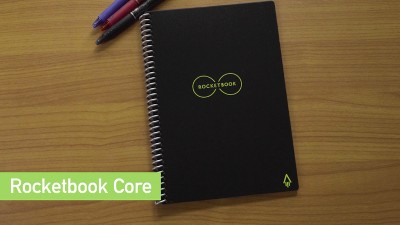 Rocketbook Core Smart Spiral Notebook, Dot-Grid and Lined Pages, 36 Pages, 6 inchx8.8 inch, Black, Size: Executive