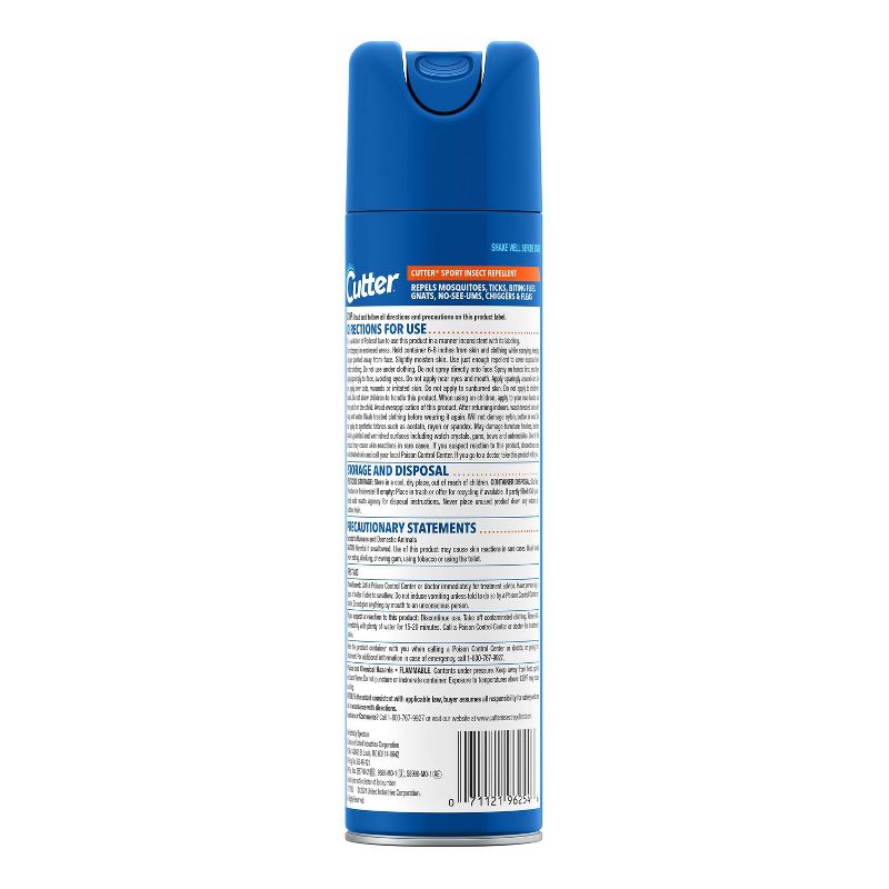 Sport Insect Repellent Aerosol - Cutter 11 oz, 3 of 9