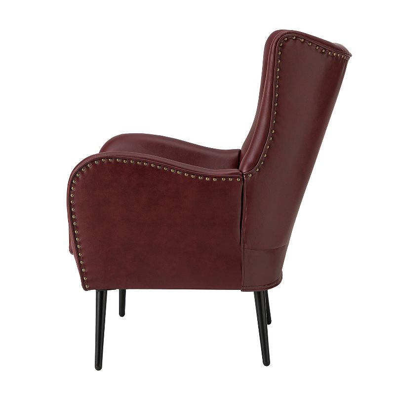 Harpocrates Classic Armchair with wingback and nailhead trim | ARTFUL LIVING DESIGN, 4 of 12