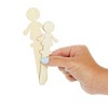 Juvale 100 Pack Unfinished People Shaped Craft Sticks, Wooden Popsicle Sticks for DIY Projects - 4 of 4