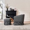 Swivel Chair With Ottoman, Accent Chairs Swivel Armchair, Reading Chairs For Bedroom Comfy, Accent Chairs Modern-Cuddlewood - 3 of 4
