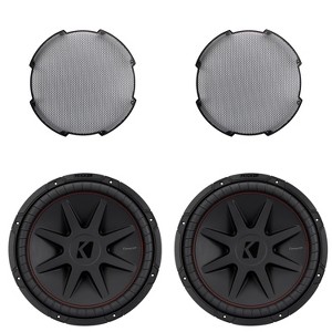 Kicker (2) 52CVR152 15-Inch (25cm) Sub, DVC, 2-ohm & 52GR15 Grill Bundle - 1 of 4