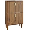 RISOKEYS Shoe Storage Cabinet with 2 Flip Drawers,Freestanding Shoe Organizer with Metal Handles for Entryway, Corner Rustic Narrow Shoe Rack Cabinet - 4 of 4