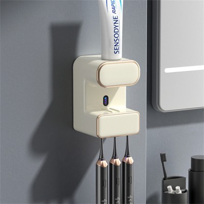 Automatic Toothpaste Dispenser, Wall Mounted Electric Toothpaste Dispenser with 3 Toothpaste Slots