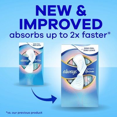 Always Infinity Regular Menstrual Pads - 60ct