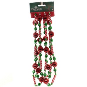 KURT ADLER 96.0 Inch Candy Bead Garland W/Red Ball Tree Decor Tree Garlands - 1 of 3