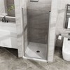 34"x 72" Pivot Shower Door Combo w/ 35.4" White Acrylic Shower Base, Chrome Aluminum Finish, Semi-Frameless Tempered Glass Design - 2 of 4
