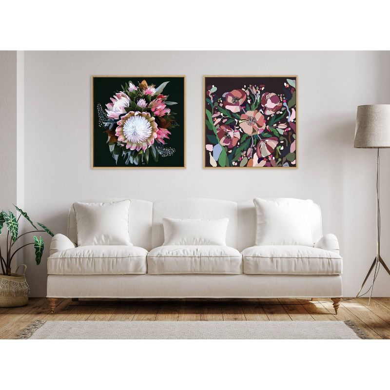 Kate &#38; Laurel All Things Decor 30&#34;x30&#34; Sylvie Peninsula Wild Flower Wall Art by Inkheart Designs Natural Modern Floral Bouquet, 5 of 7