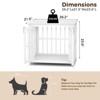 XBRIGH 26in Dog Crate with Lock & Double Door, Wooden Kennel End Table for Small/Medium Dogs, Aged Black - 4 of 4