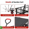 Steel Garden Cart, 880LBS/1400LBS Heavy Duty Garden Dump Cart, Meatl Utility Wagon with Removable Sides & 180° Rotating Handle - 3 of 4