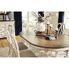 Realyn Oval Extendable Dining Table Chipped - Signature Design by Ashley: Two-Tone Farmhouse Style, Seats 6, Removable Leaf - image 3 of 4