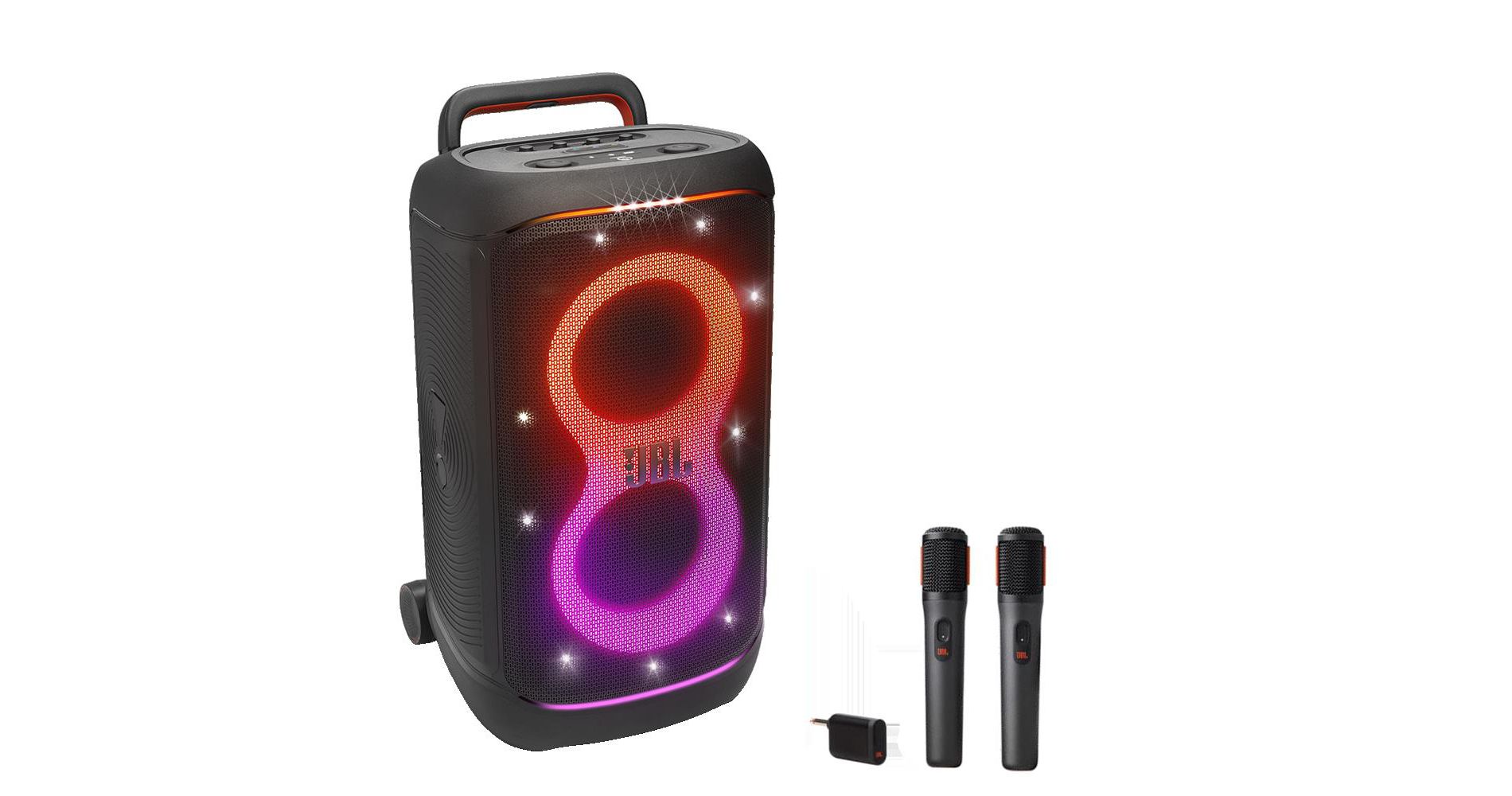 JBL PartyBox 520 Portable Party Speaker with Digital Wireless Two Microphone System