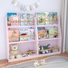 Hachikiko 3 Tier Kids Book Rack - Natural Bookshelf for Bedrooms, Playrooms, Classrooms - Encourages Reading & Organization (Ages 3+) - 3 of 4