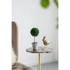 NicBex Set of 3 Mini Faux Topiaries  in Cream Pot Lifelike Decorative Globes for Home, No Watering or Sunlight Needed, Green - 4 of 4