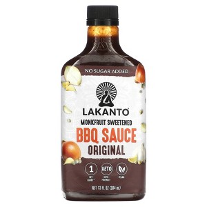 Lakanto Monkfruit Sweetened BBQ Sauce, Original, 13 fl oz (384 ml) - 1 of 2