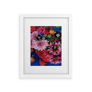 Deny Designs Fine Art by Clau Robles Gil Panel 2 Naranja Sanguina y Flores Art Print - 1 of 4