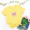 Easter Egg Bow Coquette - Women's Short Sleeve Graphic T-Shirt - 4 of 4