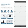 ORRD Black Tempered Glass Display Cabinet with Locks & LED Lights, Adjustable Feet Storage Cabinet for Living Room, Bedroom, Office, or Hallway - 3 of 4