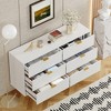Dresser for Bedroom White Modern 6 Drawer Dresser with Metal Handles - 4 of 4