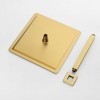 ChicFurnit Showerheads Metal Rainfall Shower Head Settings Diverter High Pressure Showerheads Angle Adjustable for Bathroom, Gold, 16"*16"*3.6" - 3 of 4