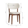 Set of 2 Upholstered Dining Chairs with Solid Wood Legs, PU Leather Armless Accent Chairs for Dining Room, Living Room, or Kitchen-Tanpinhause - 3 of 4