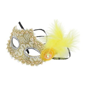 Unique Bargains Princess Feather Half Face Party Mask 1 Pc - 1 of 4