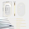 ARTLOGE LED Bathroom Mirror with Demister & Touch Sensor Modern Wall Mirror Golden Frame - 2 of 4