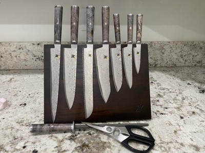 Miyabi Black Magnetic Easel Knife Block, Set of 10