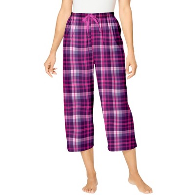 Dreams & Co. Plus Size Woven Sleep Capri Pant