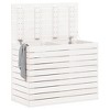 vidaXL Laundry Basket White 34.8 in.x17.3 in.x26 in. Solid Wood Pine - 3 of 4