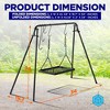 NutriChef Grill Swing Campfire Cooking Stand BBQ Grill with Hooks and Accessories and Carrying Case - 2 of 4